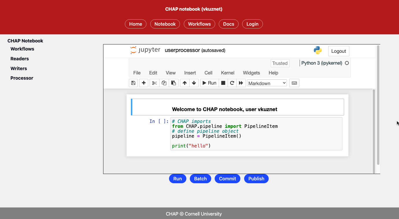 CHAP notebook
