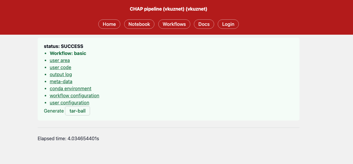CHAP pipeline success