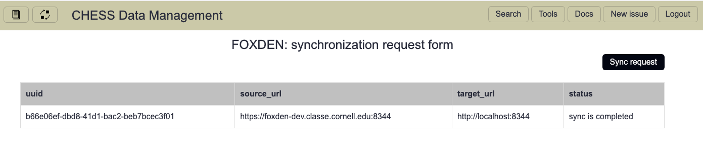 sync form
